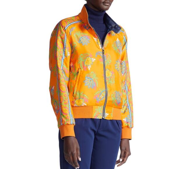 New Ralph Lauren Purple Label Torrence Reversible Jacket Navy Orange $1890 Sz 2 - Picture 5 of 11